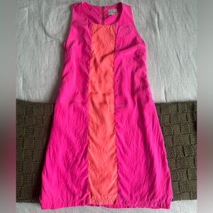 Julie Brown Pink and Orange Dress Size 2